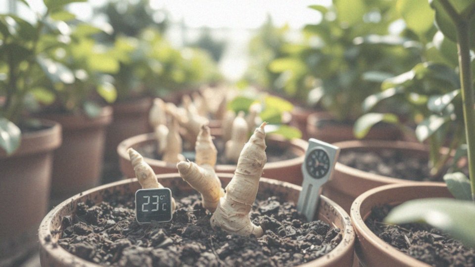 Jak temperaturowe wymagania wpływają na wzrost kwiatu imbiru?