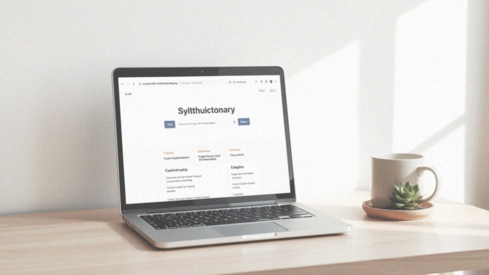Jak wygląda słownik synonimów i antonimów online?